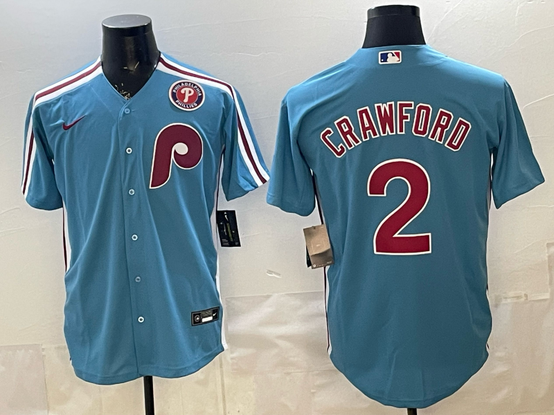Men 2026 Philadelphia Phillies #2 Crawford blue Game Nike MLB Jersey 0414003->->MLB Jersey